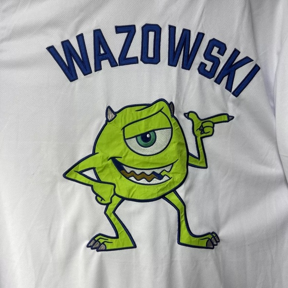 Disney Parks Monsters Inc Mike Wazowski Baseball Jersey Adult  2XL - Picture 5 of 9